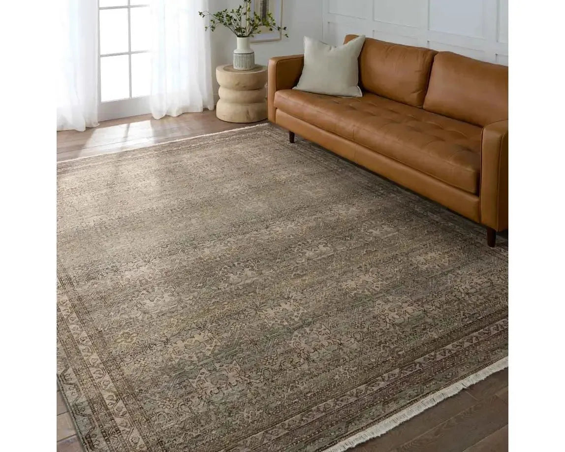 Someplace In Time SPT18 Brown/Green Rug