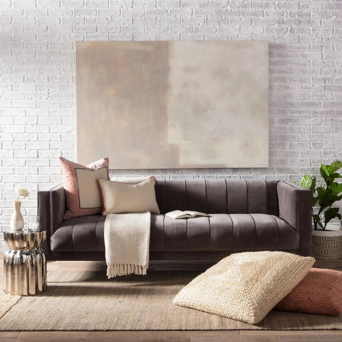 Somerset Som02 Curran Gray/Tan Rug