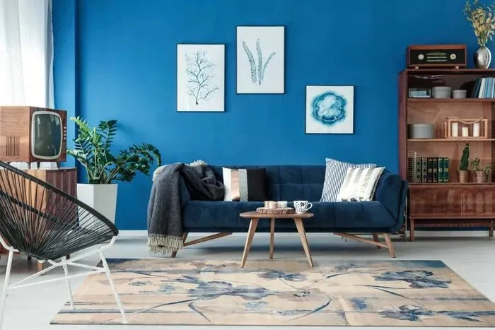 Somerset ST18 Ivory Blue Rug