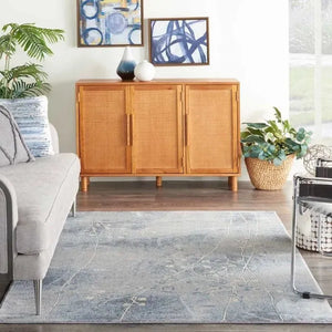 Somerset ST74 Silver/Blue Rug