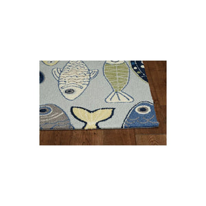 Sonesta 2010 Sea Of Fish Light Blue Rug