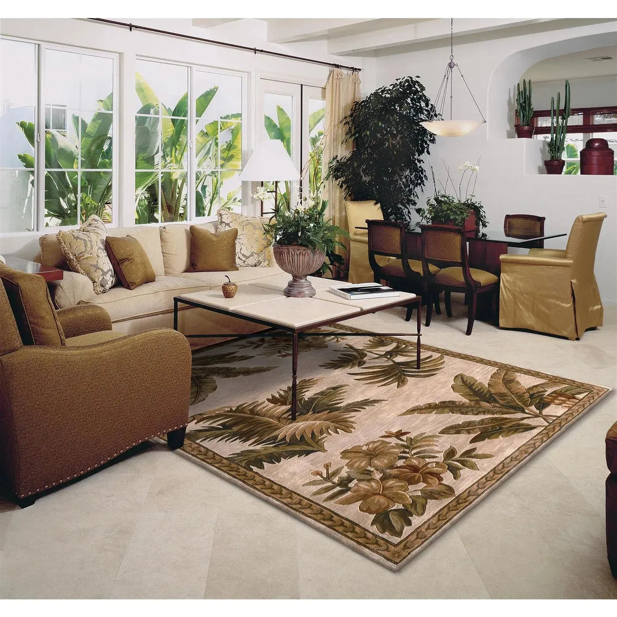 Sparta 3133 Tropical Oasis Ivory Rug
