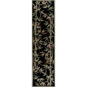 Sparta 3147 Bamboo Border Black Rug