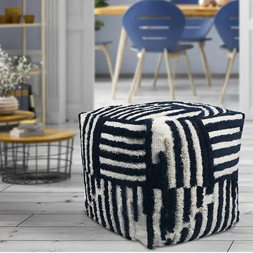 Stacy Garcia 34127NAV Navy Pouf