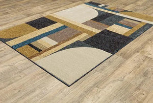 Strada Str01 Gold/Blue Rug