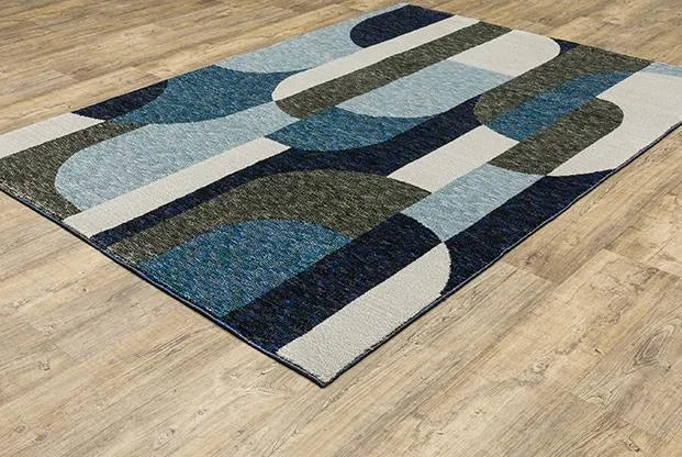 Strada Str03 Blue/Grey Rug