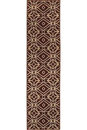 Stratton 5882B Red/Ivory Rug