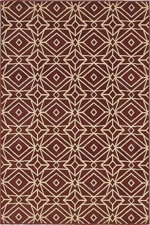 Stratton 5882B Red/Ivory Rug