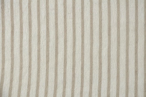 Striped Ivory and Beige Tasseled LR80178 Throw Blanket