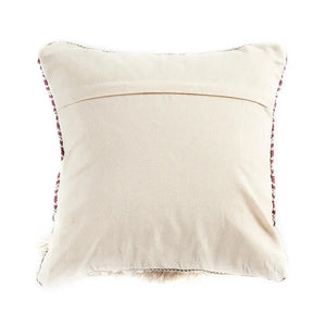 Striped Maroon Fringed LR07316 Throw Pillow