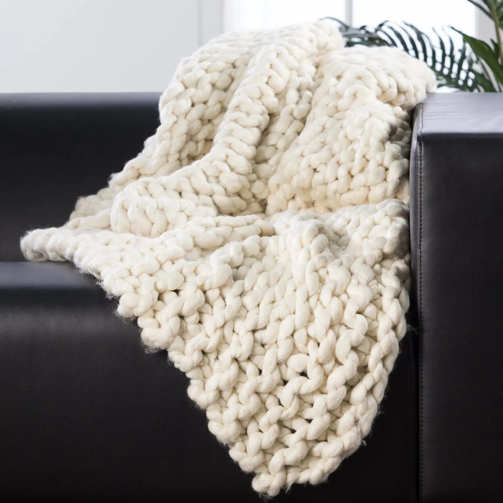 Sublime By Nikki Chu SBK07 Aya Ivory Throw Blanket