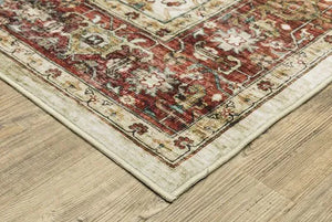 Sumter SUM05 Ivory/Red Rug