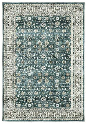 Sumter SUM08 Teal/Ivory Rug