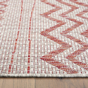 Sun Shower LR81244 Beige Red Rug
