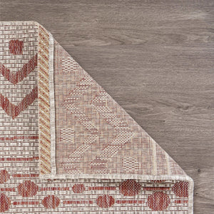 Sun Shower LR81244 Beige Red Rug