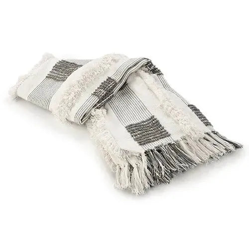 Sundry 80273SWT Sharkskin/White Throw Blanket