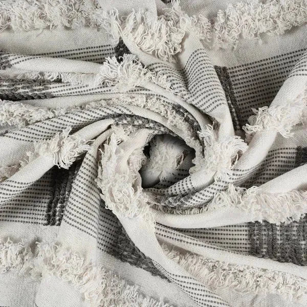 Sundry 80273SWT Sharkskin/White Throw Blanket