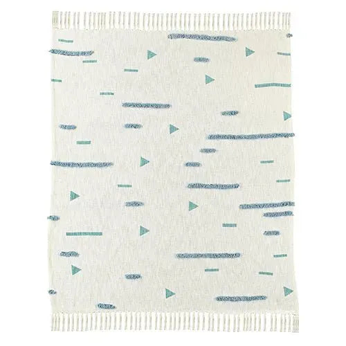 Sundry 80274AHW Aqua Haze/White Throw Blanket