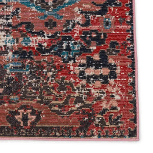 Swoon SWO01 Teal/Red Rug