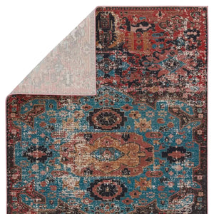 Swoon SWO01 Teal/Red Rug