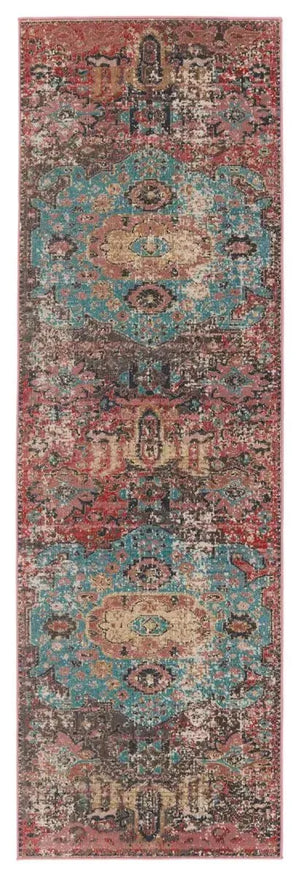 Swoon SWO01 Teal/Red Rug