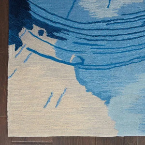 Symmetry SMM01 Blue/Ivory Rug