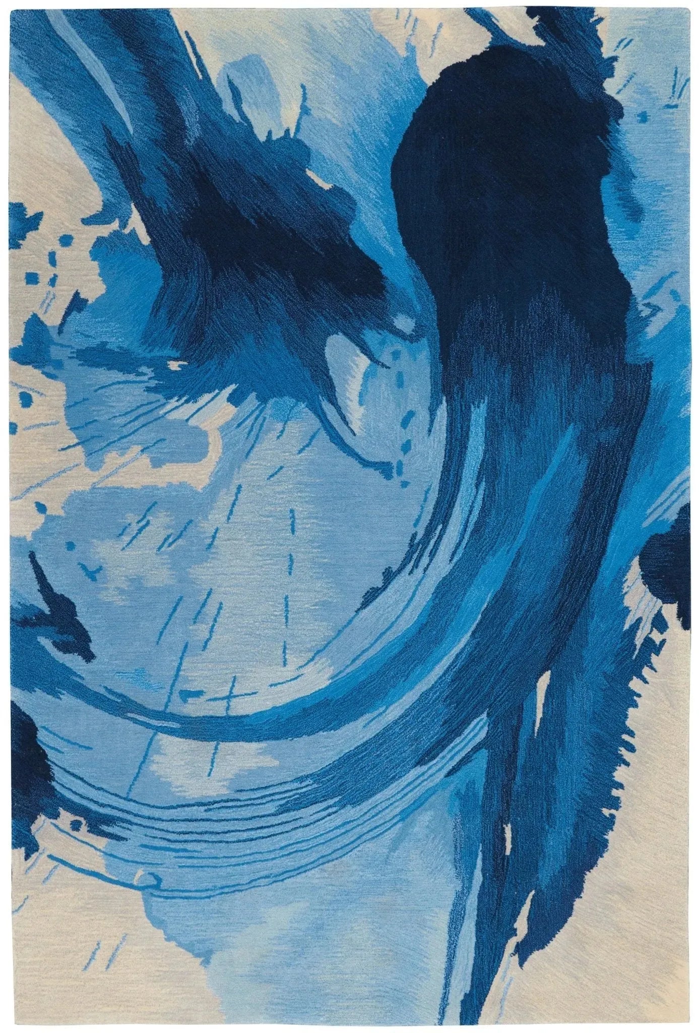 Symmetry SMM01 Blue/Ivory Rug