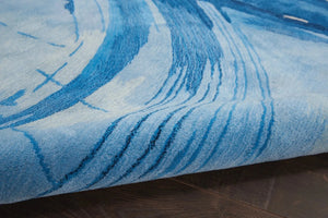 Symmetry SMM01 Blue/Ivory Rug