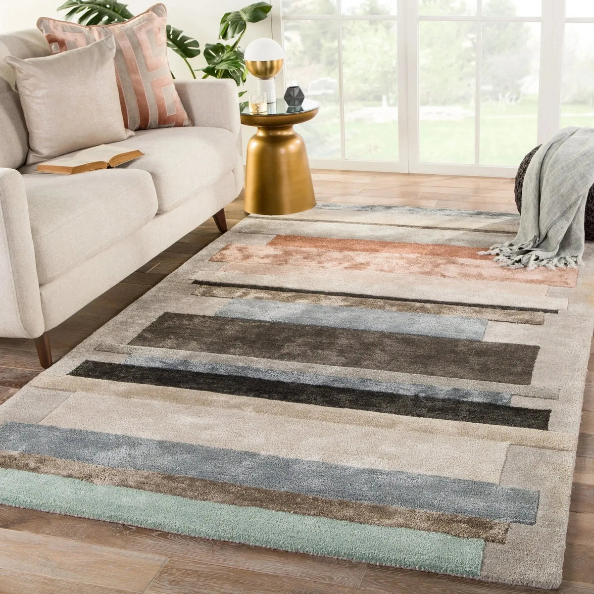 Syntax SYN03 Parallel Gray/Pink Rug