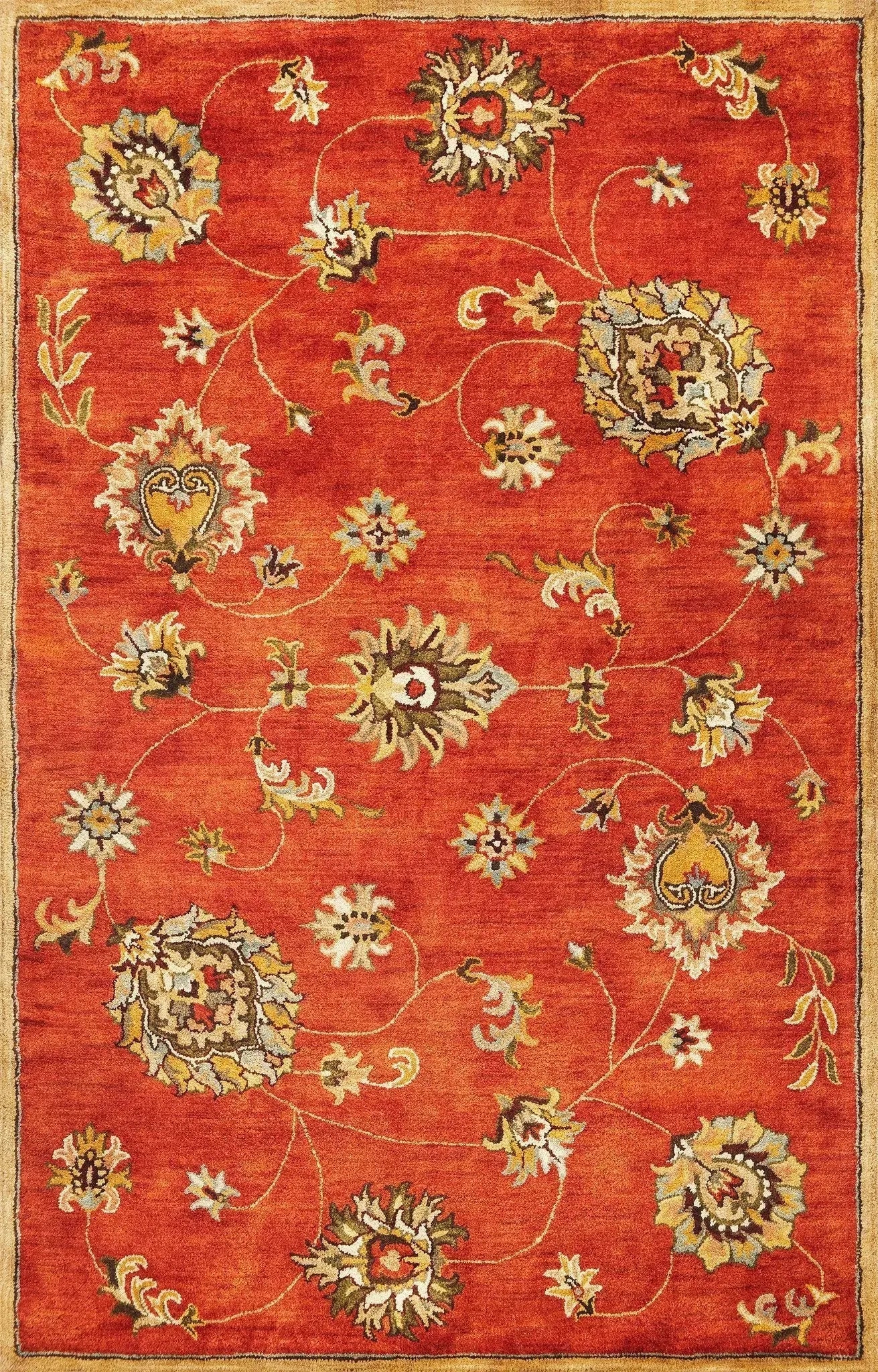Syriana 6008 Allover Mahal Sienna Rug