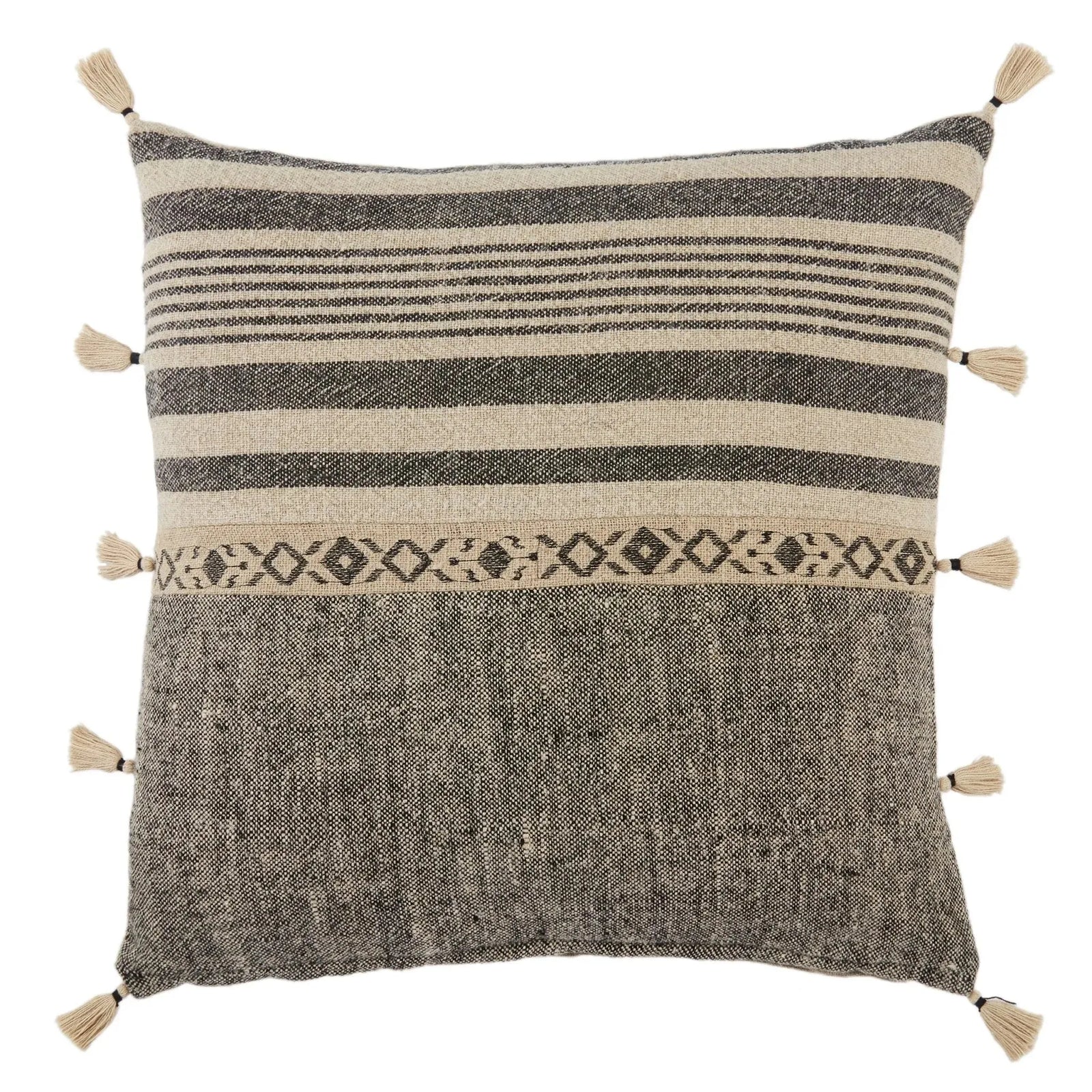 Taiga Tga04 Ikal Beige/Dark Gray Pillow