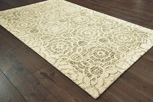 Tallavera 55606 Green Ivory Rug