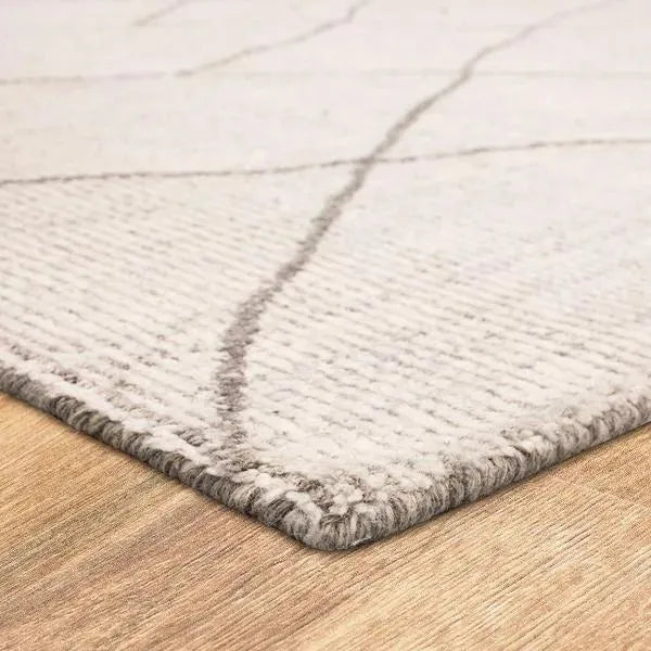 Tangier Rg187 620 Tribal Diamond Silver Rug