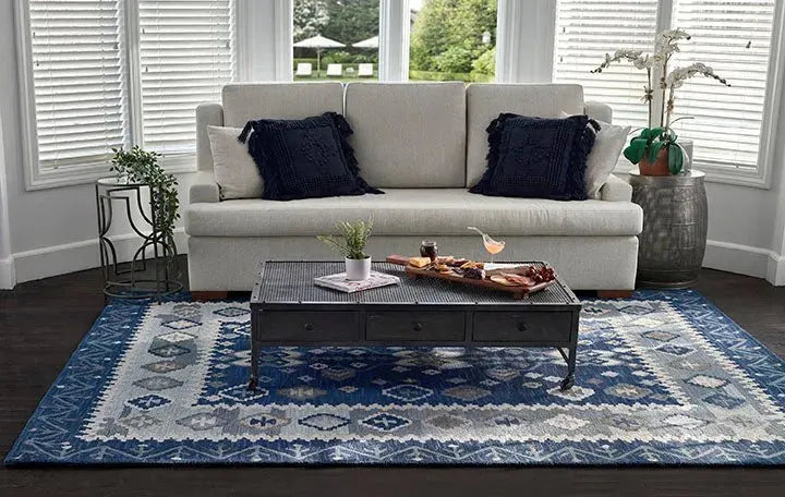 Tangier Tan-1 Blue Rug