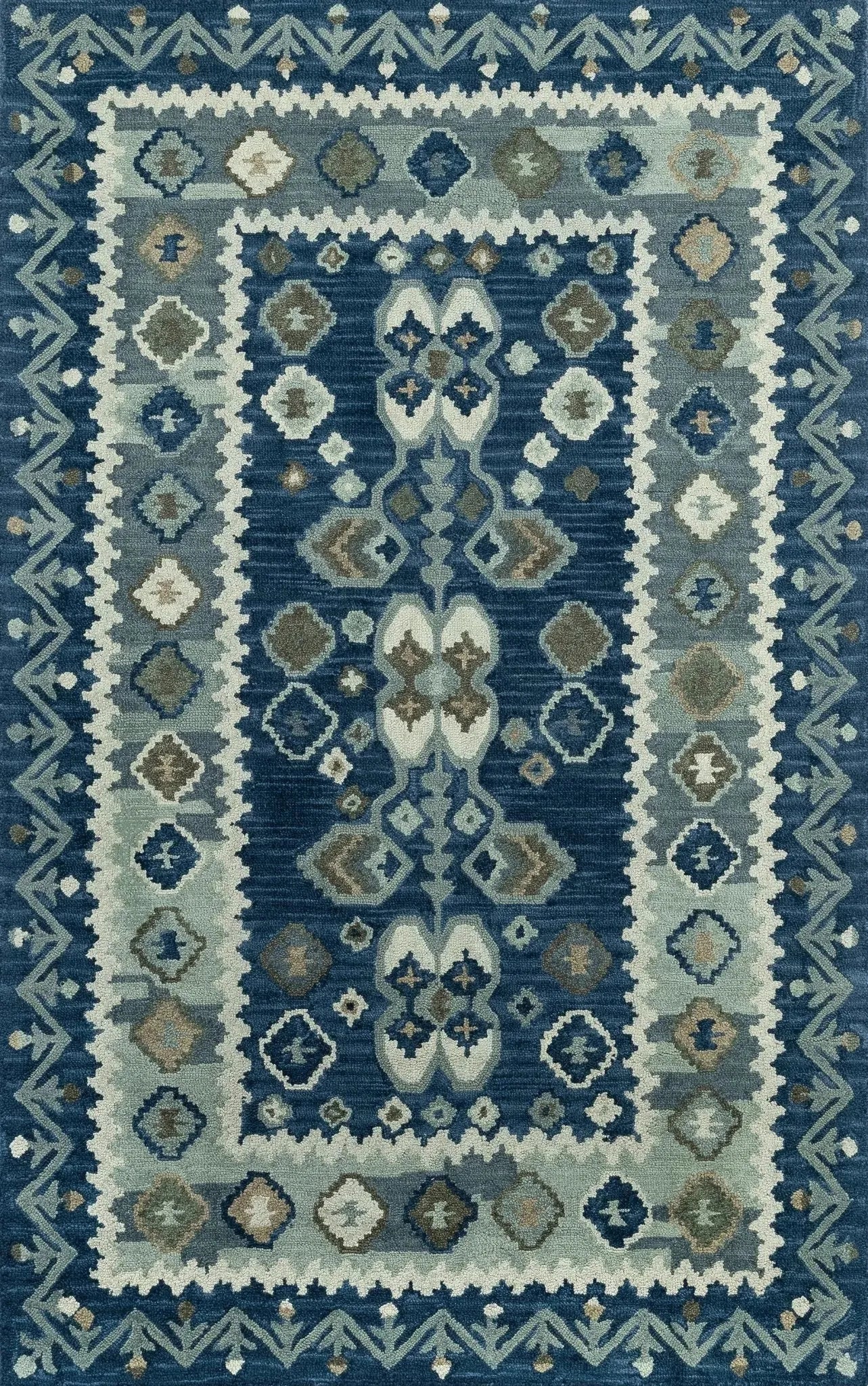 Tangier Tan-1 Blue Rug