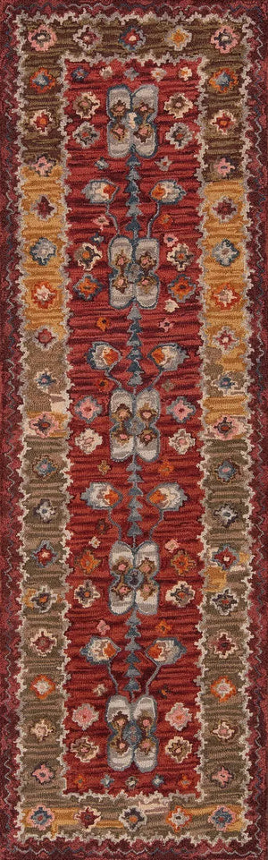 Tangier TAN 1 Red Rug
