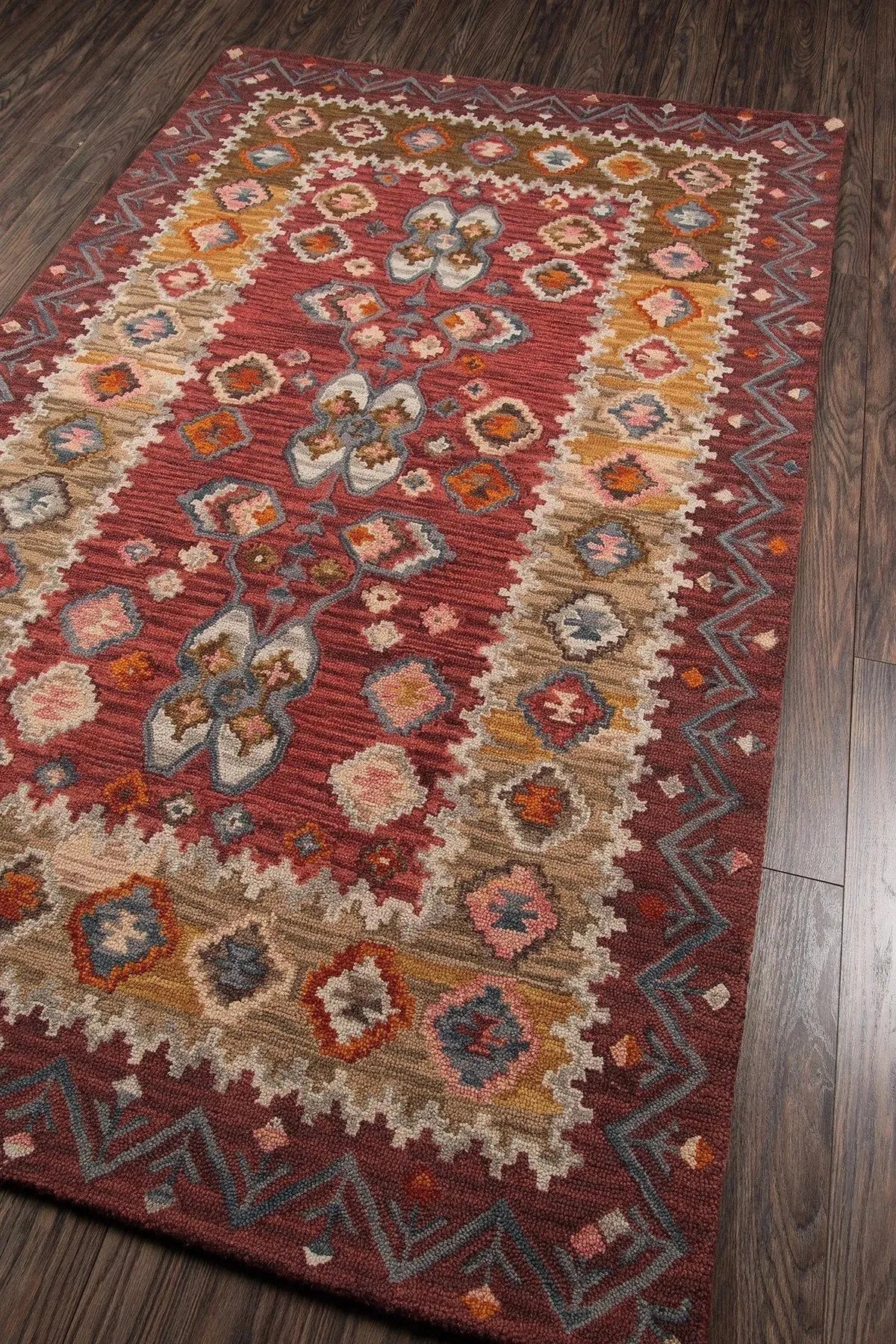 Tangier TAN 1 Red Rug