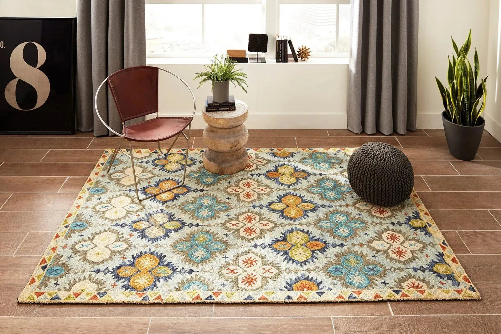 Tangier TAN 17 Blue Rug