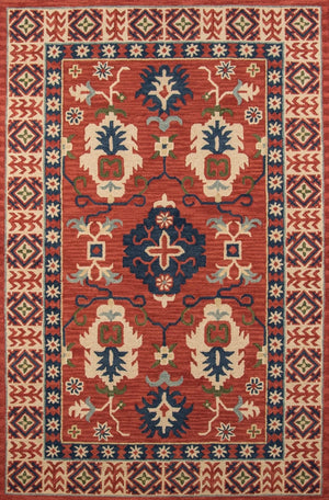 Tangier TAN 3 Red Rug