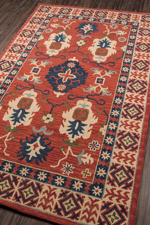 Tangier TAN 3 Red Rug