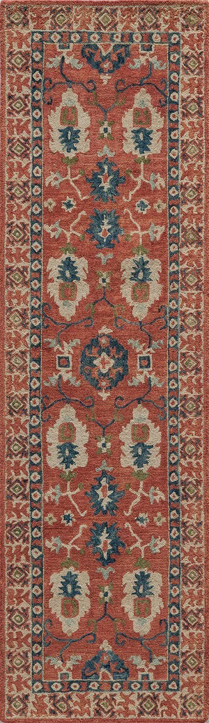 Tangier TAN 3 Red Rug