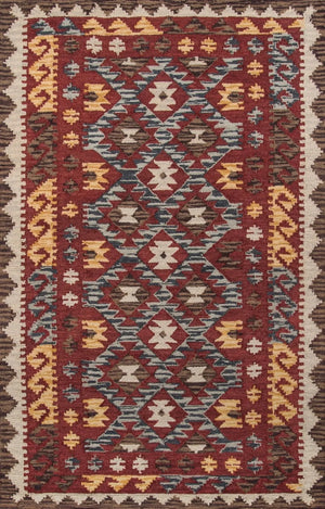 Tangier TAN 7 Red Rug