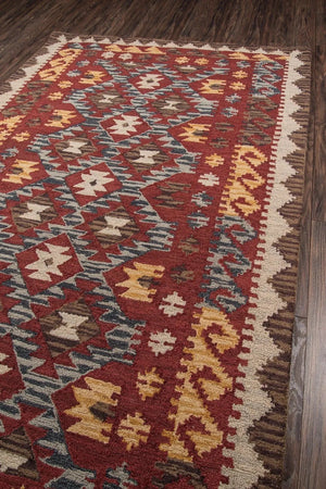 Tangier TAN 7 Red Rug