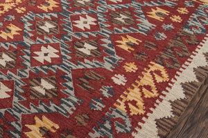 Tangier TAN 7 Red Rug