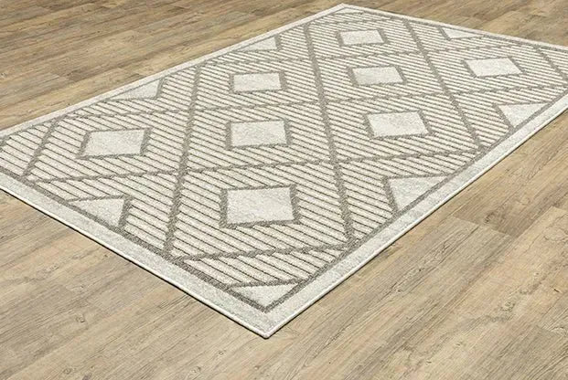 Tangier TAN05 Off-white/Olive Rug