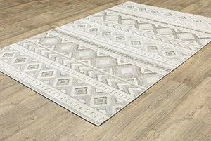 Tangier TAN06 Grey/Ivory Rug