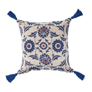 Tasseled Suzani Floral LR07376 Throw Pillow
