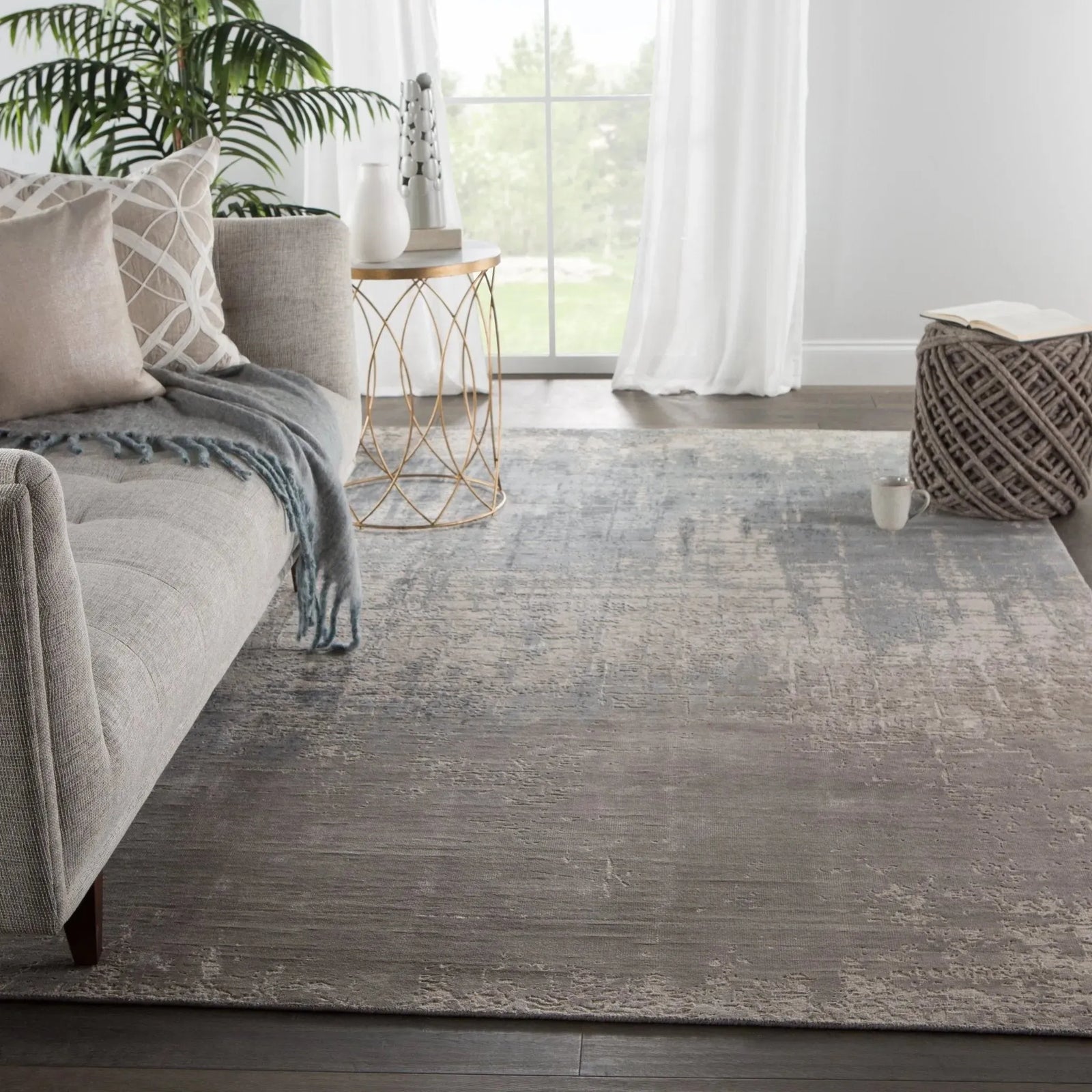 Tattvam by Kavi TVM01 Parvat Gray/Taupe Rug