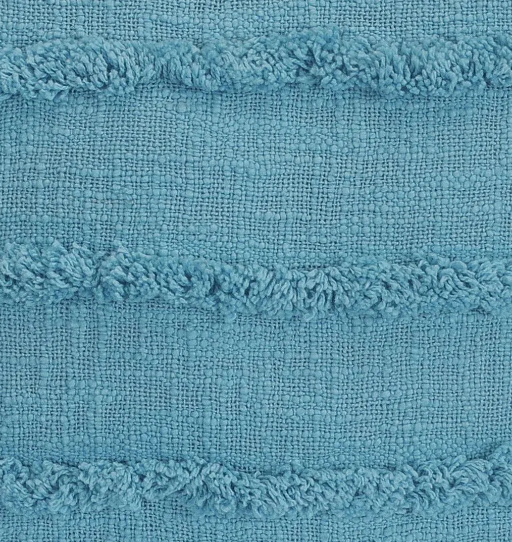 Teal Overtufted Solid LR07512 Throw Pillow