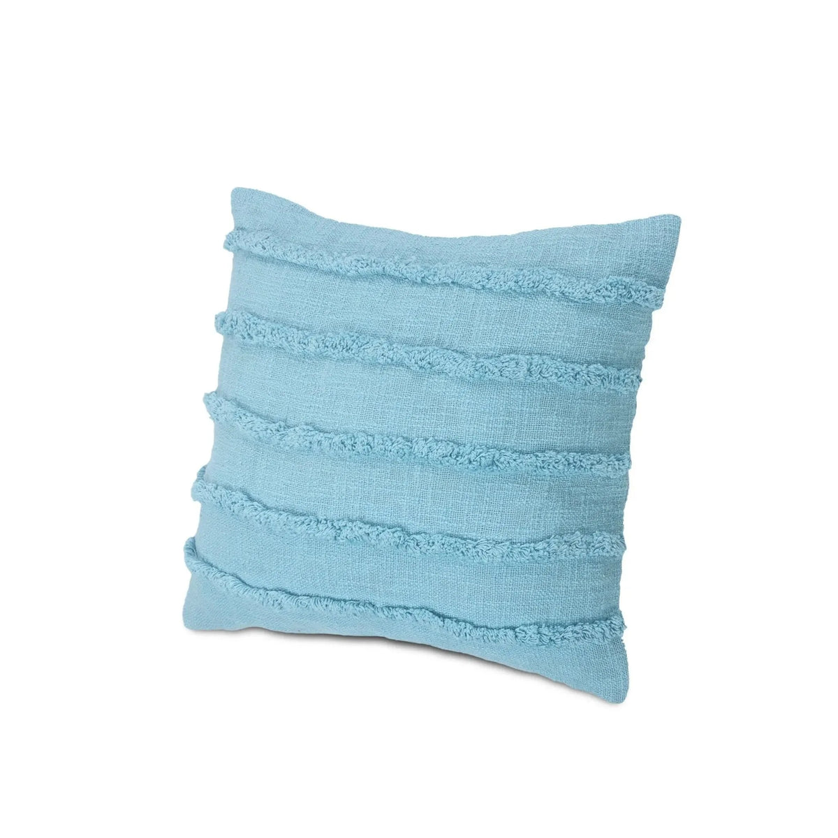 Teal Overtufted Solid LR07512 Throw Pillow